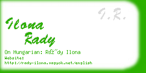 ilona rady business card